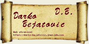 Darko Bejatović vizit kartica